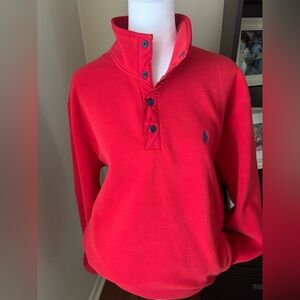 Ralph Lauren Red Polo Performance Fleece Pullover Large